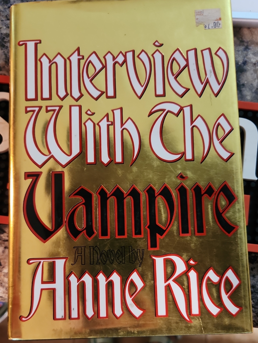 Interview With The Vampire Anne Rice Hardcover - Metallic Gold Cover